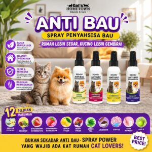 Remov Spray Anti Bau 100ml | Spray Hilangkan Bau Busuk Untuk Haiwan Perliharaan